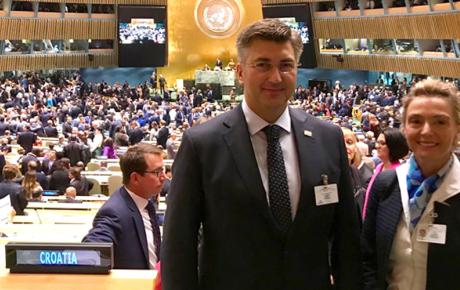 S potpredsjednicom Vlade Marijom Pejčinović Burić na 72. zasjedanju Opće skupštine UN-a