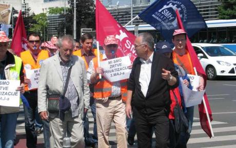 Prosvjed obespravljenih radnika pod vlašću lažnih socijaldemokrata